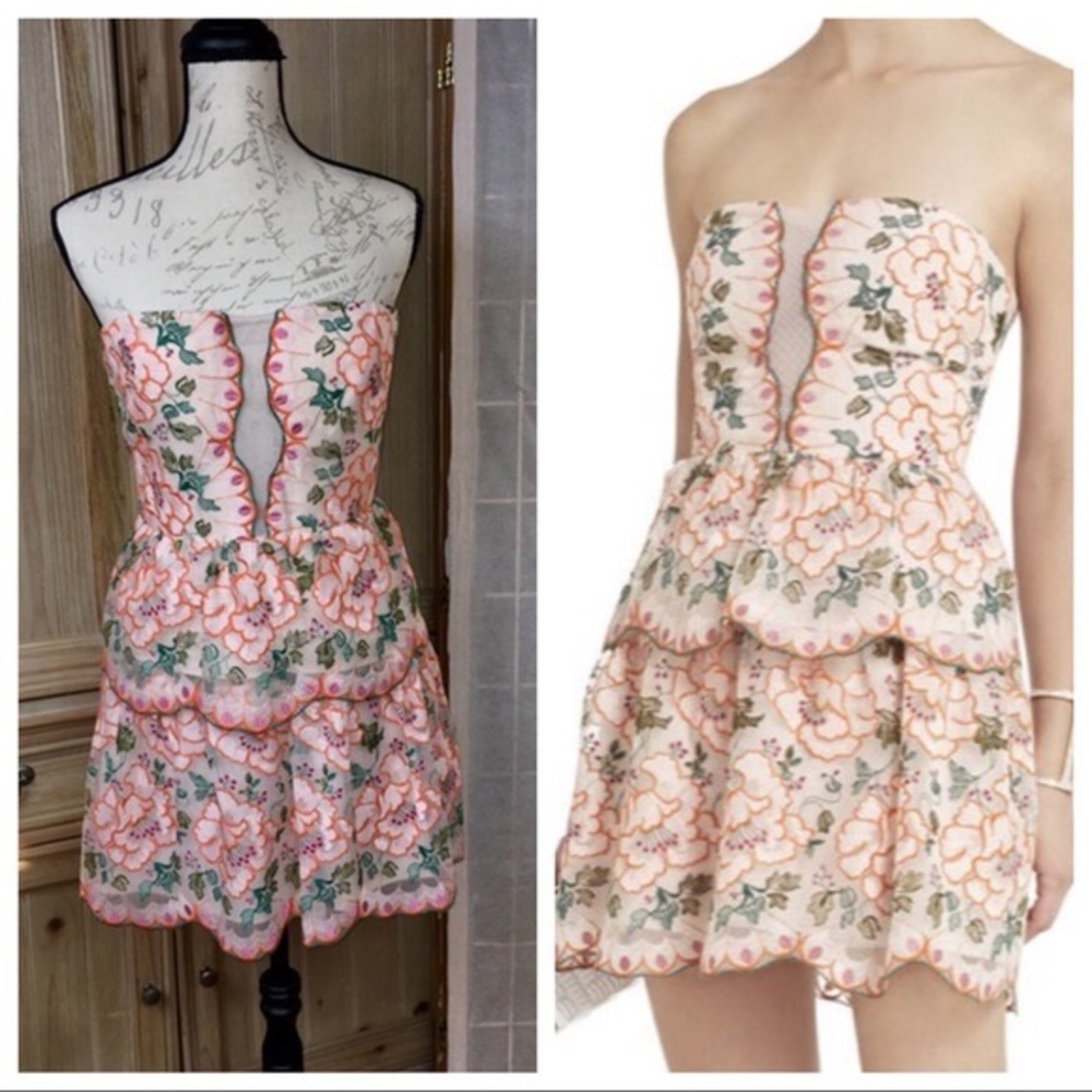 BCBG MAX AZRIA Guiliana Embroidered Dress